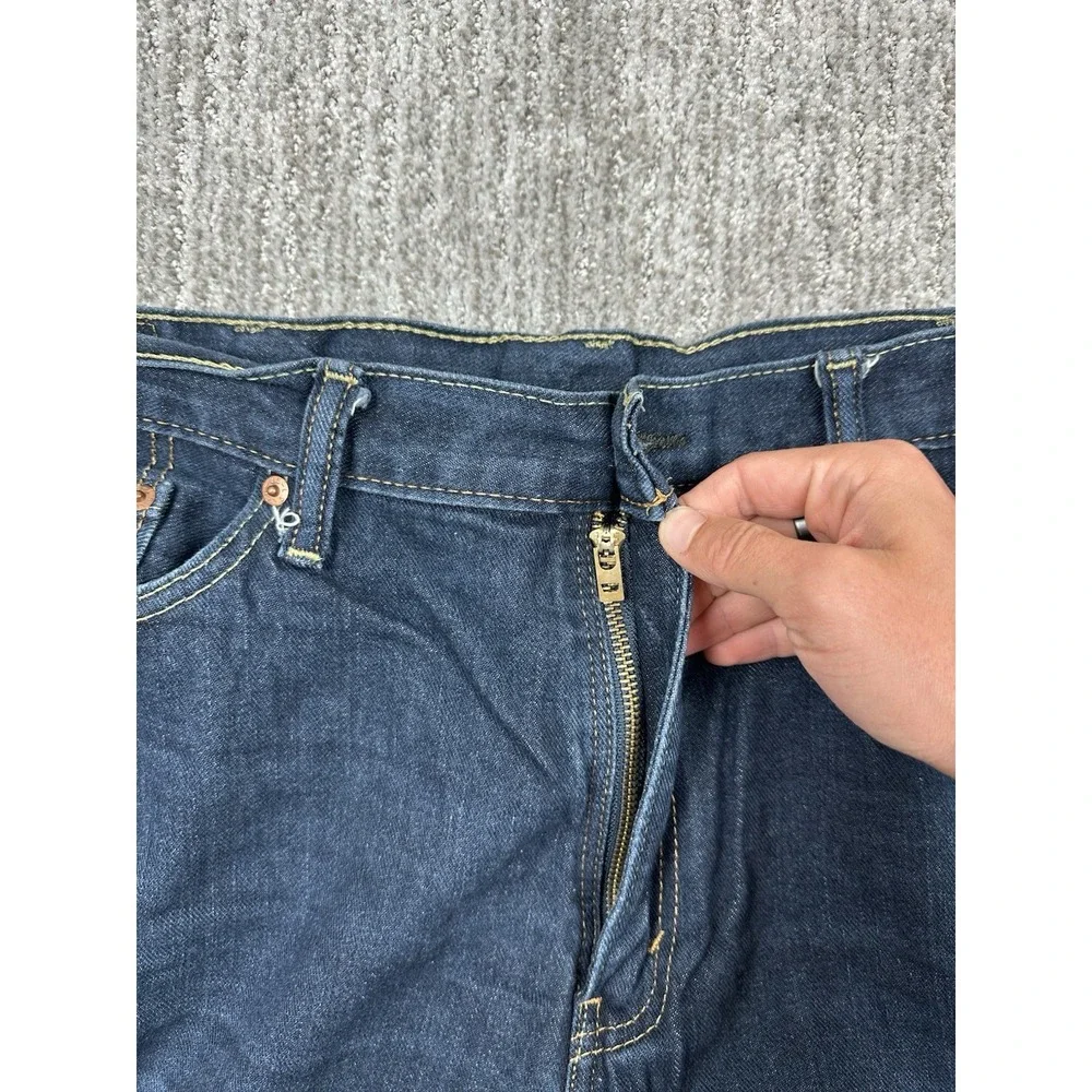 Levis 514 Jeans Mens 40X30 Blue Straight Mid Rise Dark Wash Denim